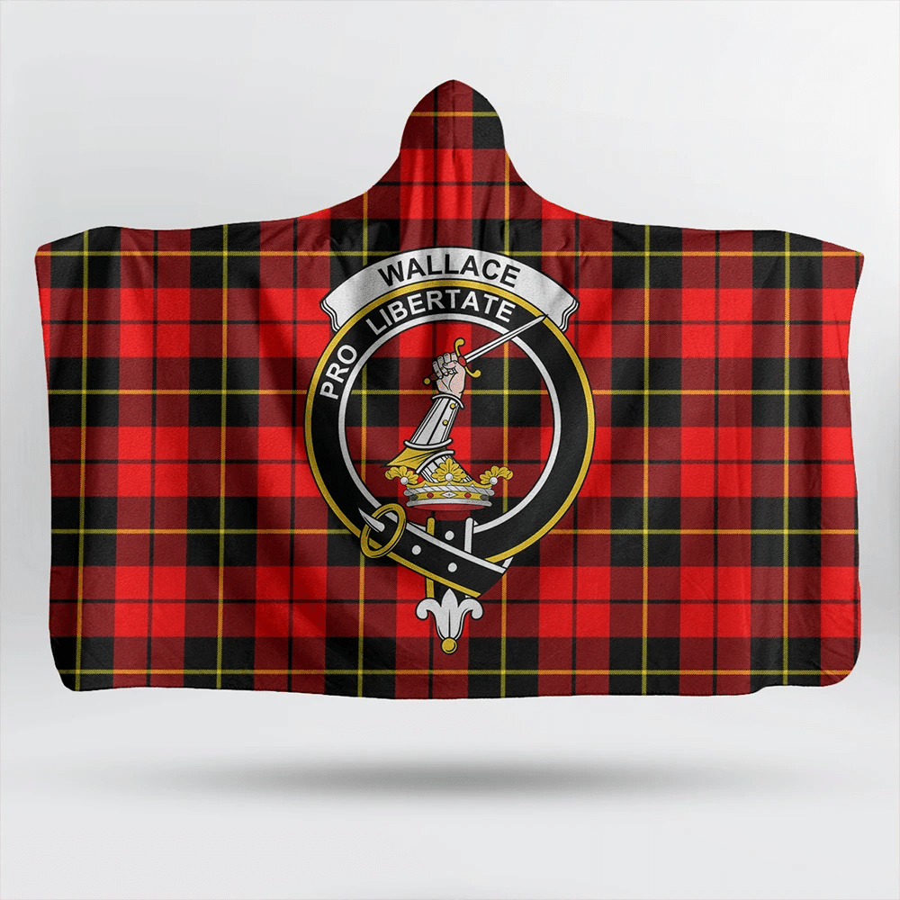 Nicolson Hunting Ancient Tartan Crest Hooded Blanket