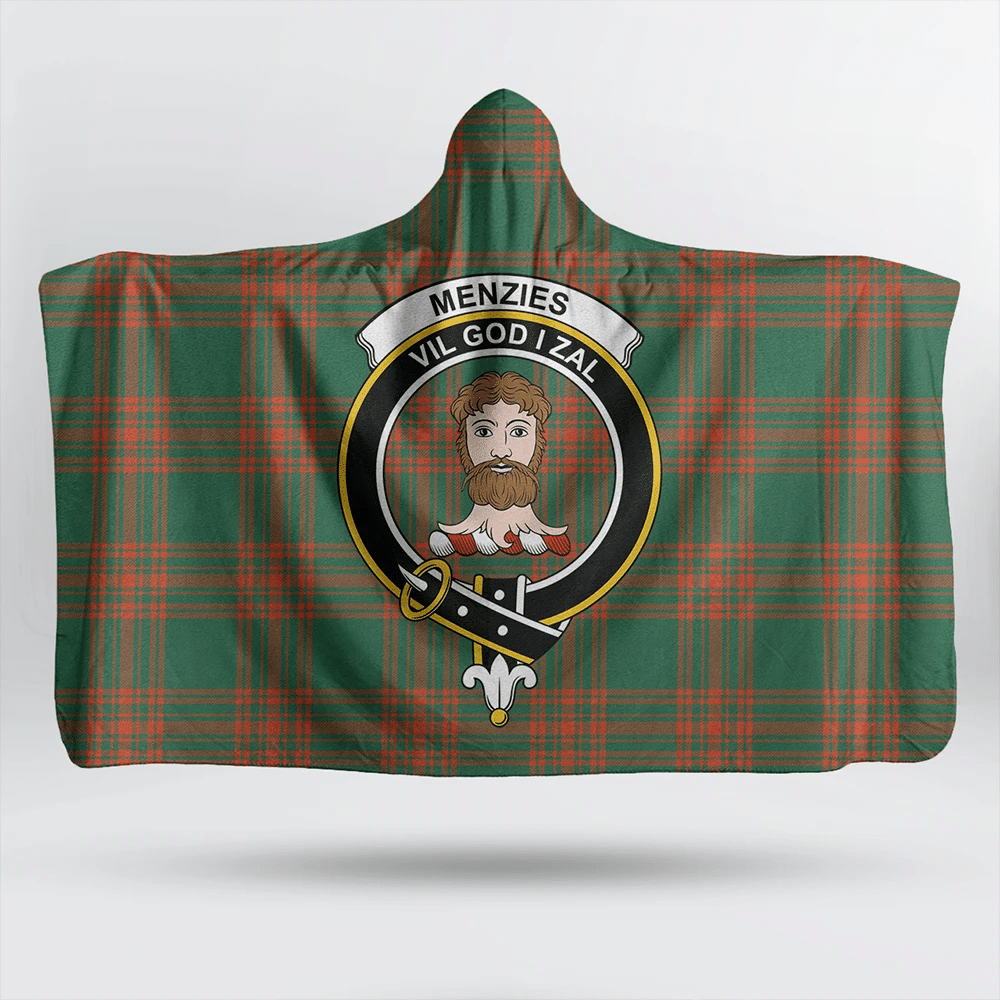 MacKay Blue Tartan Crest Hooded Blanket