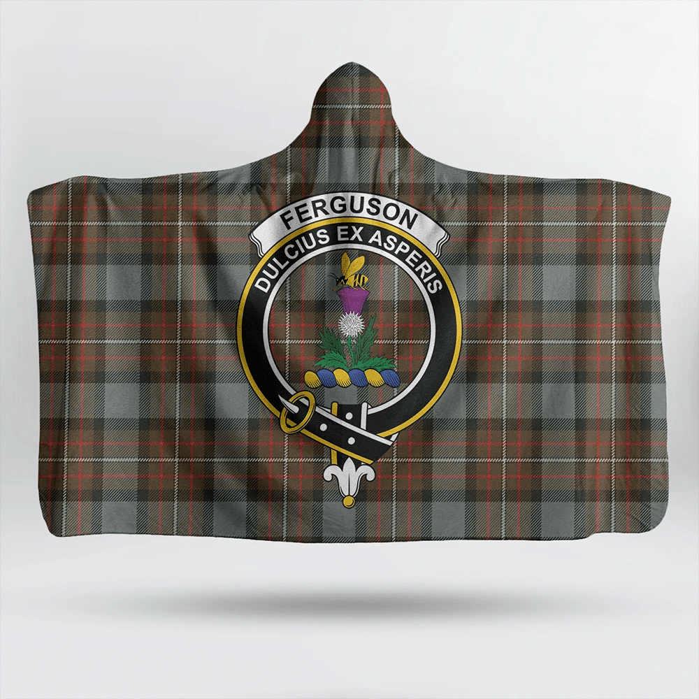 Fergusson Weathered Tartan Crest Hooded Blanket