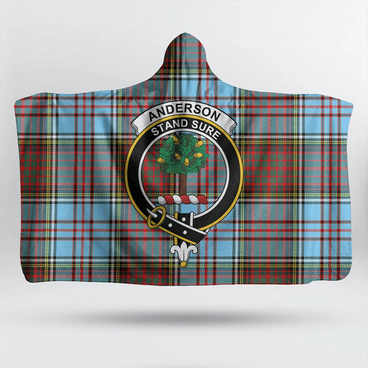 Anderson Ancient Tartan Crest Hooded Blanket