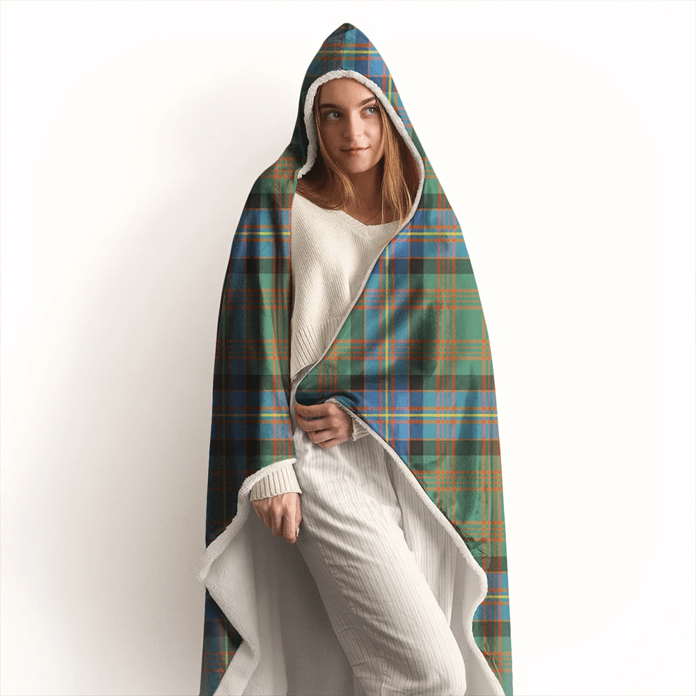 Cochrane Ancient Tartan Crest Hooded Blanket