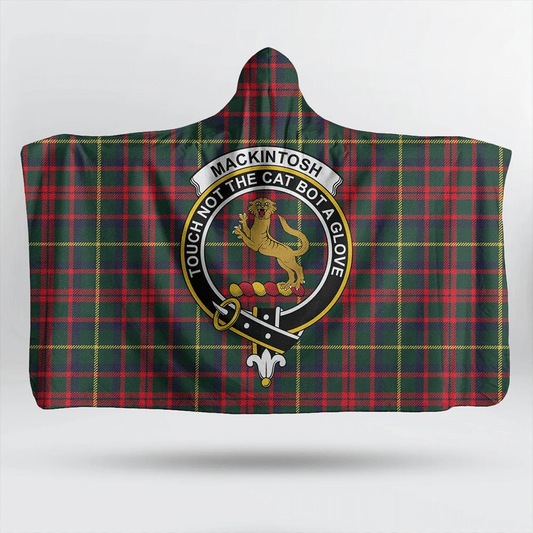 Stewart Dress Ancient Tartan Crest Hooded Blanket