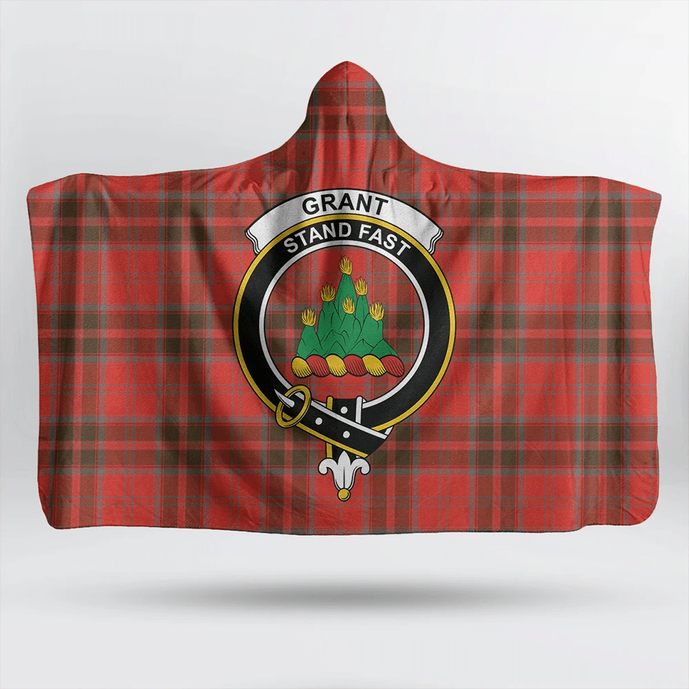 Grant Weathered Tartan Crest Hooded Blanket