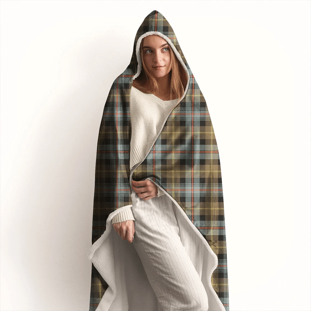 Farquharson Weathered Tartan Crest Hooded Blanket