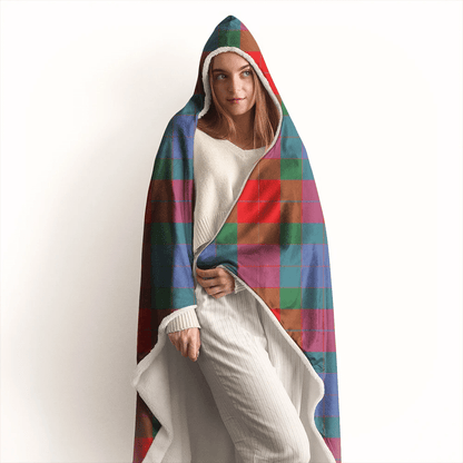 MacGregor Hunting Ancient Tartan Crest Hooded Blanket