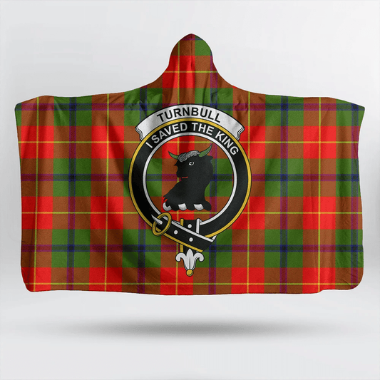 Murray of Tulloch Modern Tartan Crest Hooded Blanket