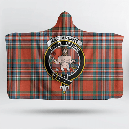 Roberton Tartan Crest Hooded Blanket