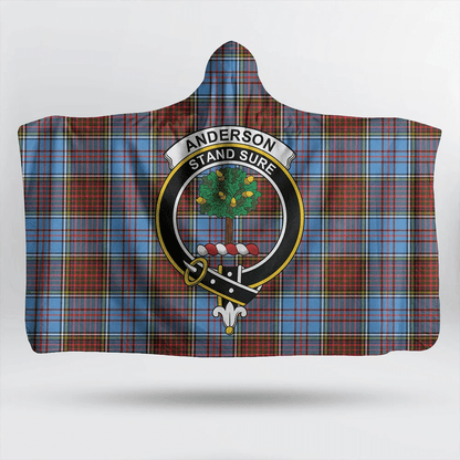 Anderson Modern Tartan Crest Hooded Blanket