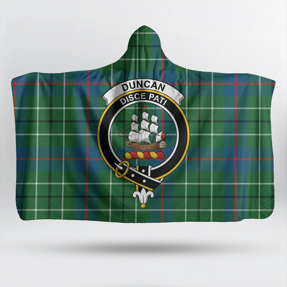 Duncan Ancient Tartan Crest Hooded Blanket