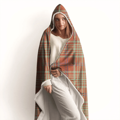Ross Ancient Tartan Crest Hooded Blanket