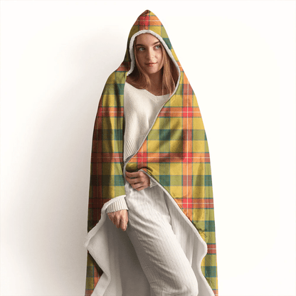 Baxter Modern Tartan Crest Hooded Blanket