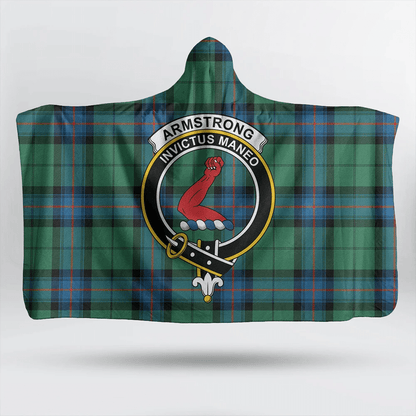 Armstrong Ancient Tartan Crest Hooded Blanket