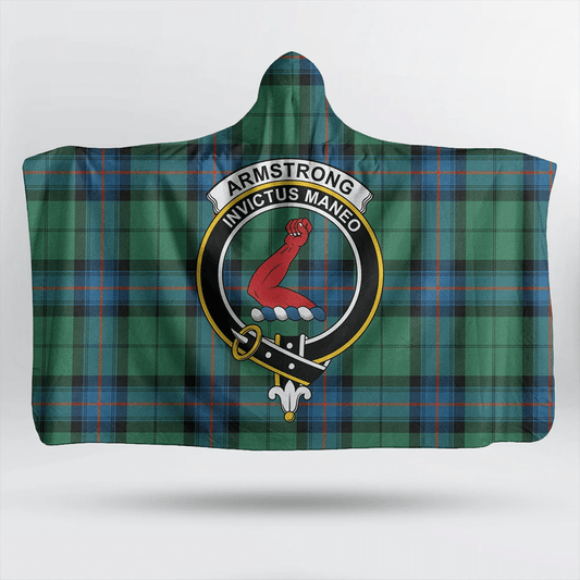Armstrong Ancient Tartan Crest Hooded Blanket