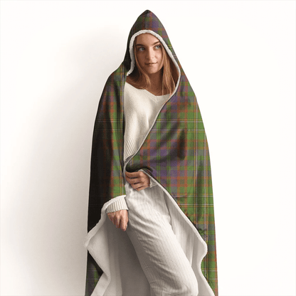 Cunningham Hunting Modern Tartan Crest Hooded Blanket