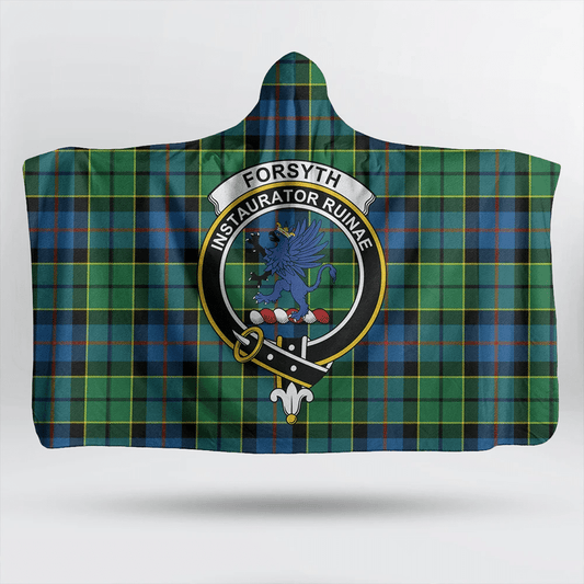 Forsyth Ancient Tartan Crest Hooded Blanket