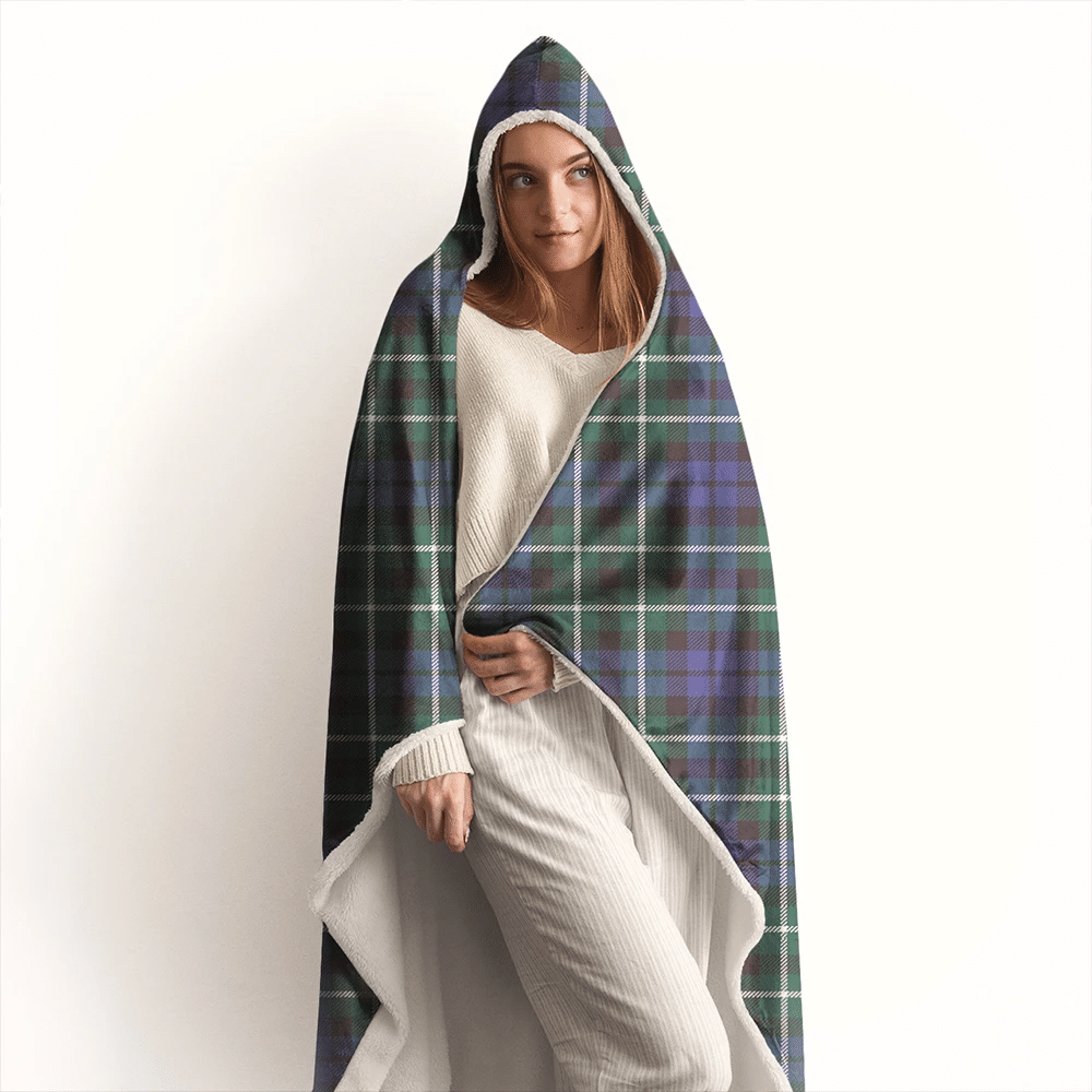 Graham of Montrose Modern Tartan Crest Hooded Blanket