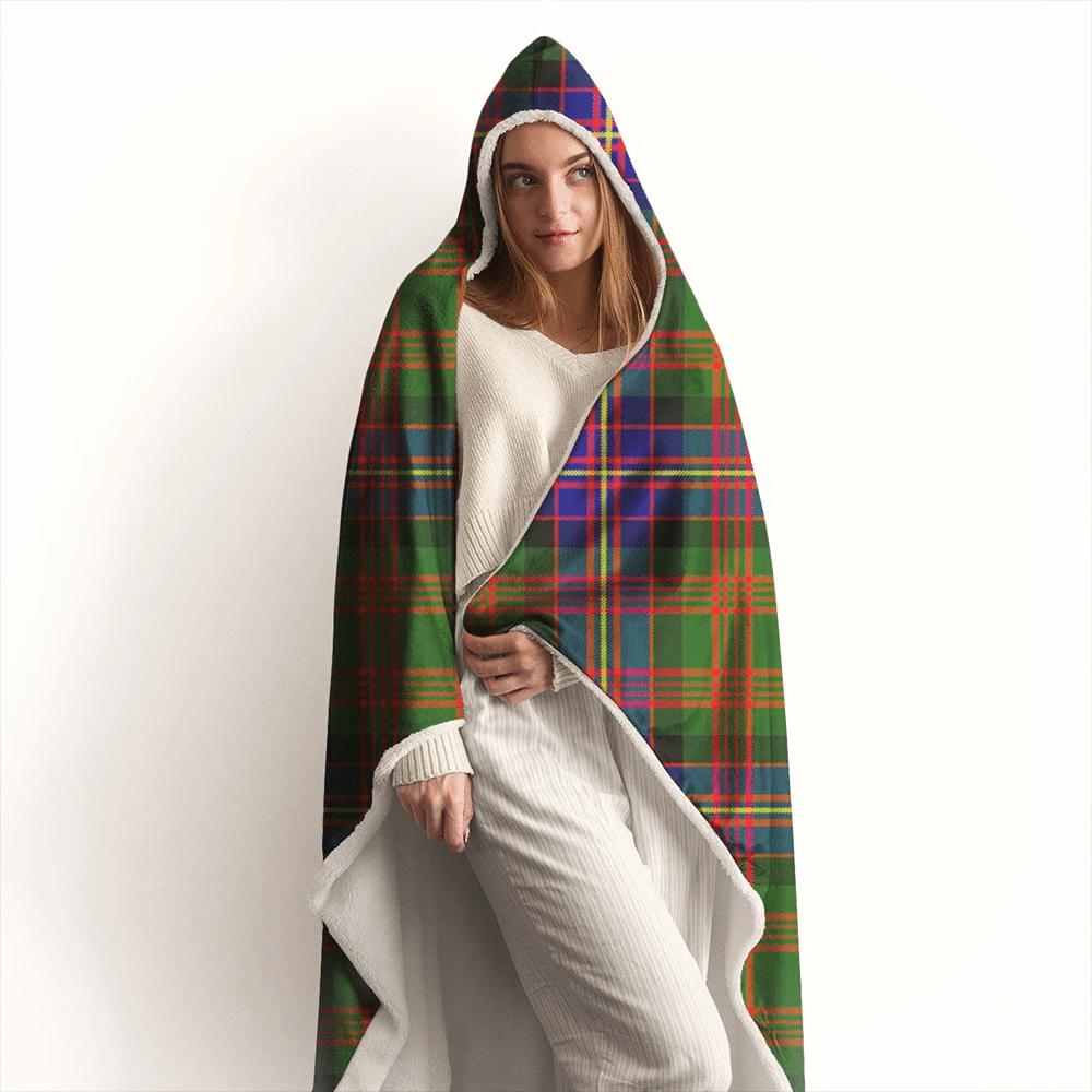 Cochrane Modern Tartan Crest Hooded Blanket