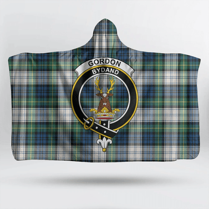 Gordon Dress Ancient Tartan Crest Hooded Blanket