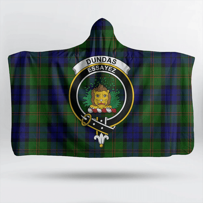 Dundas Modern 02 Tartan Crest Hooded Blanket