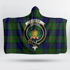Dundas Modern 02 Tartan Crest Hooded Blanket