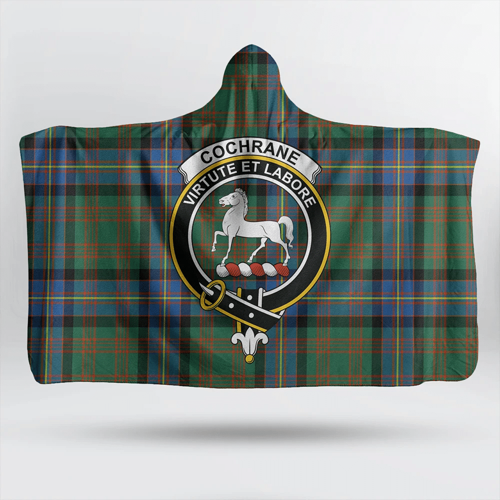 Cochrane Ancient Tartan Crest Hooded Blanket