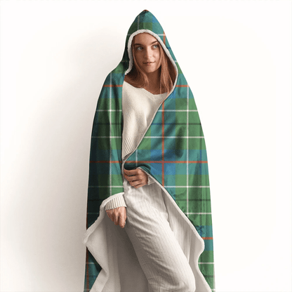 Duncan Ancient Tartan Crest Hooded Blanket