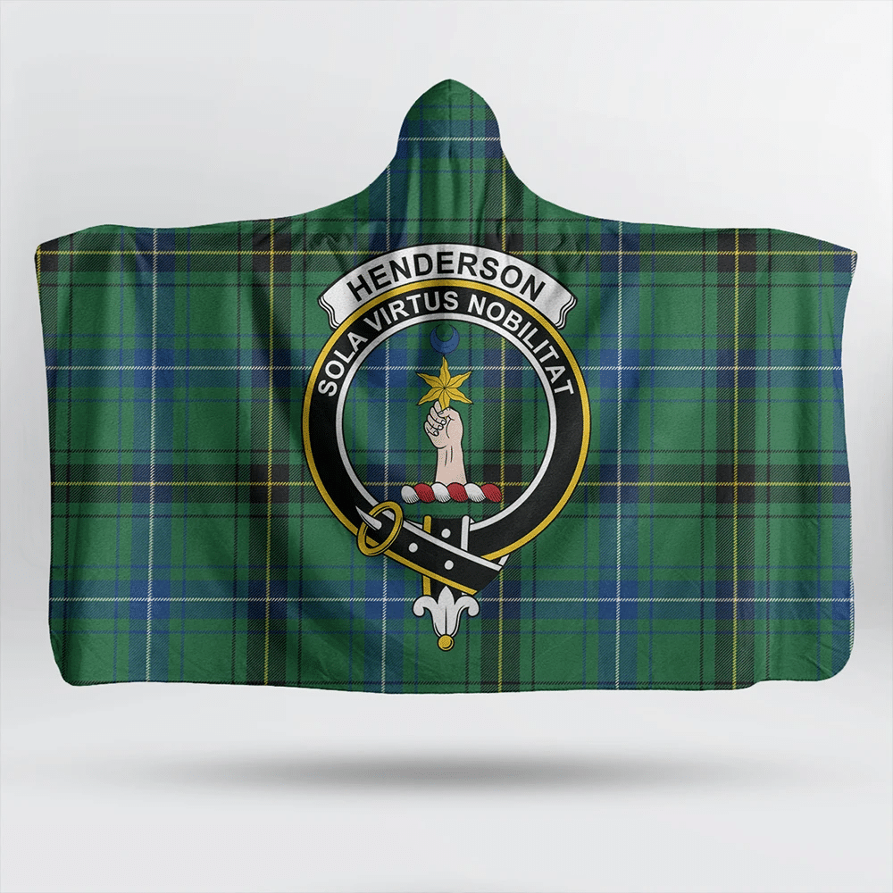 Henderson Ancient Tartan Crest Hooded Blanket