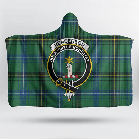 Henderson Ancient Tartan Crest Hooded Blanket