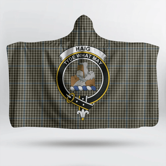 Haig Check Tartan Crest Hooded Blanket