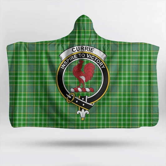 Currie Tartan Crest Hooded Blanket