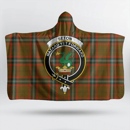 MacThomas Ancient Tartan Crest Hooded Blanket