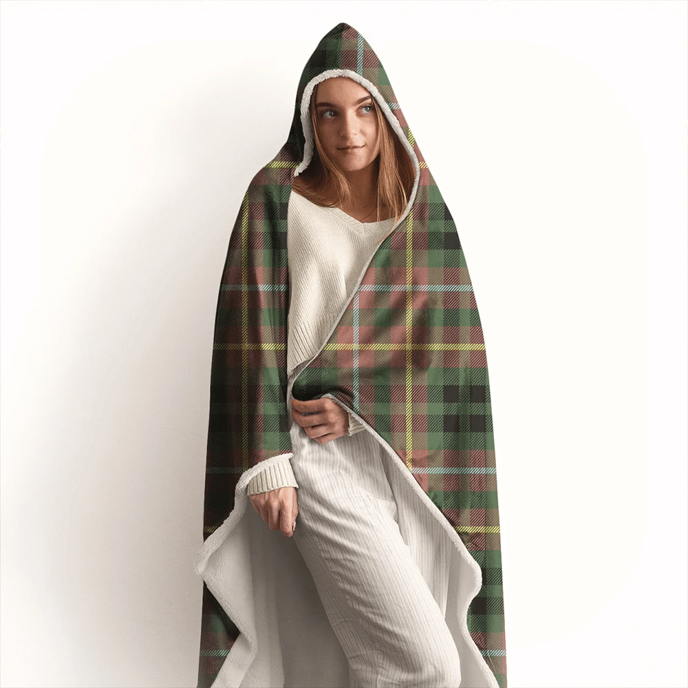 Buchanan Hunting Tartan Crest Hooded Blanket