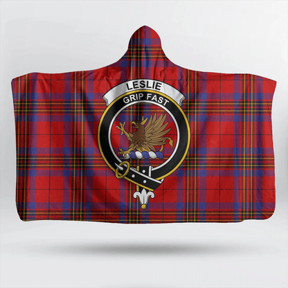 Leslie Modern Tartan Crest Hooded Blanket