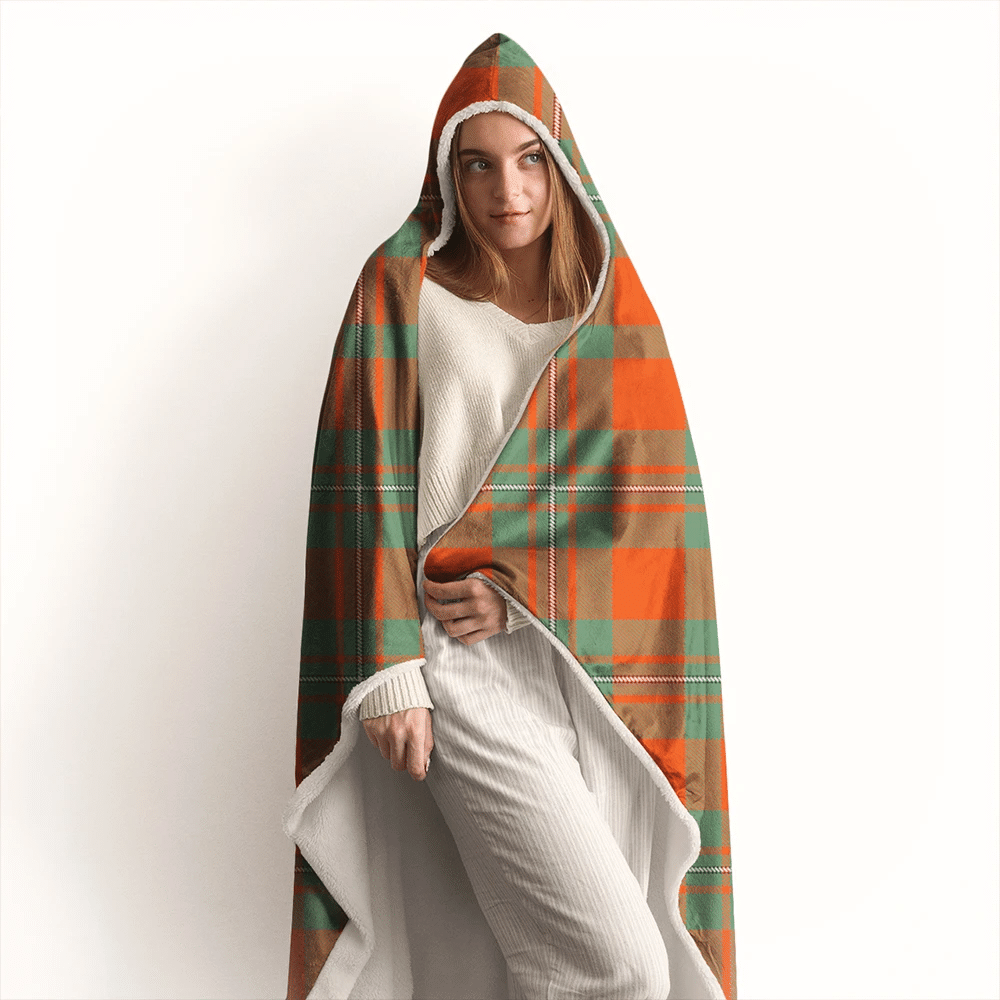 Ross Hunting Modern Tartan Crest Hooded Blanket