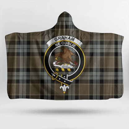 Graham of Menteith Weathered Tartan Crest Hooded Blanket