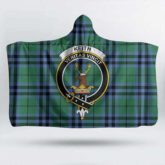 Keith Ancient Tartan Crest Hooded Blanket