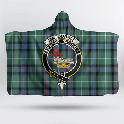 Pitcairn Hunting Tartan Crest Hooded Blanket