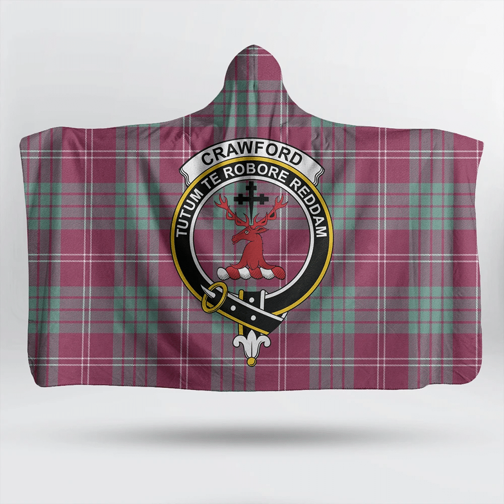 Crawford Ancient Tartan Crest Hooded Blanket