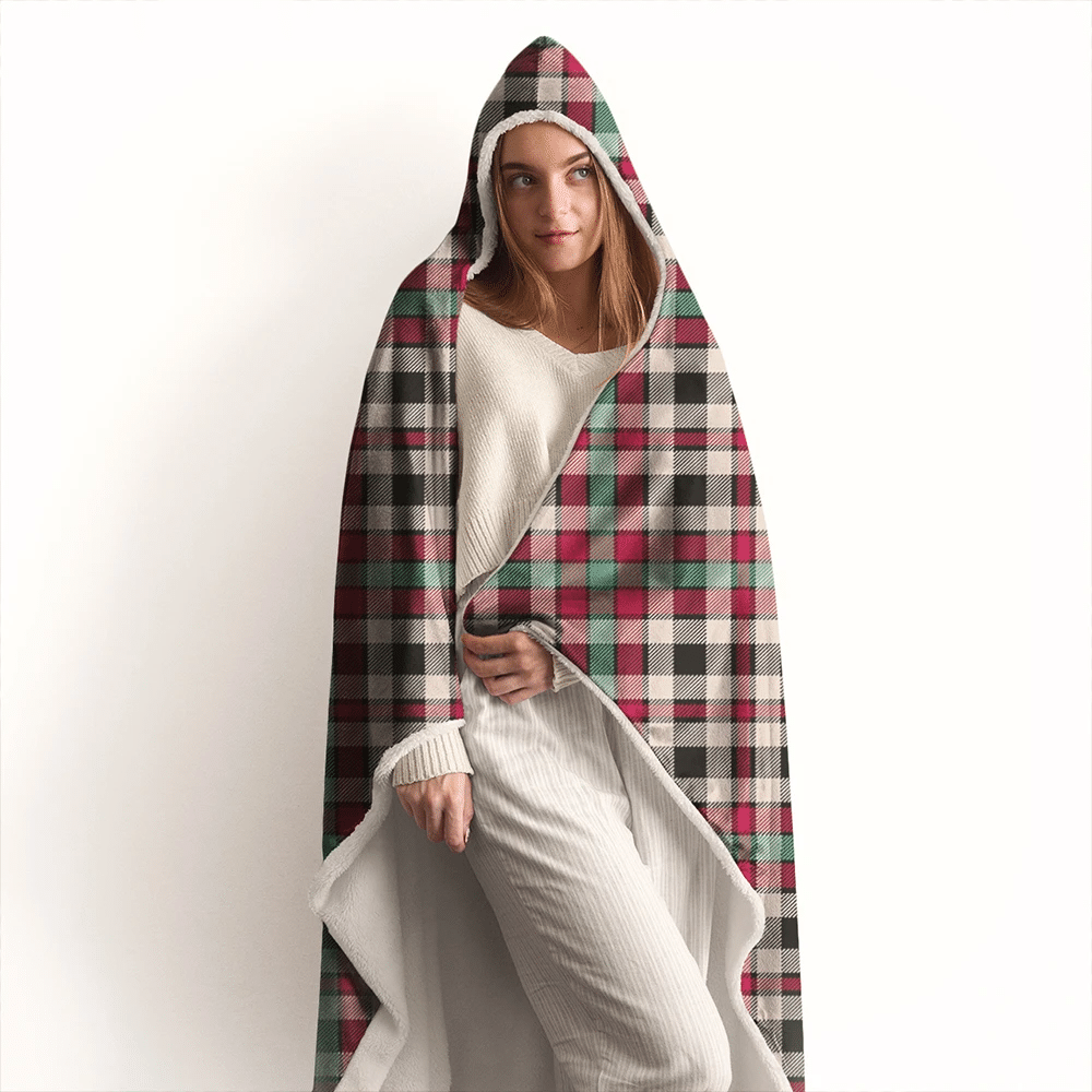 Borthwick Dress Ancient Tartan Crest Hooded Blanket