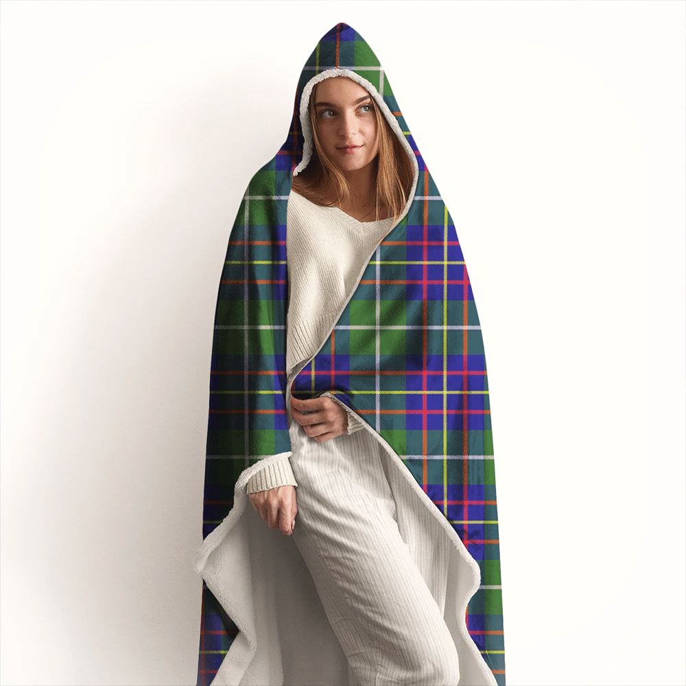 Inglis Modern Tartan Crest Hooded Blanket