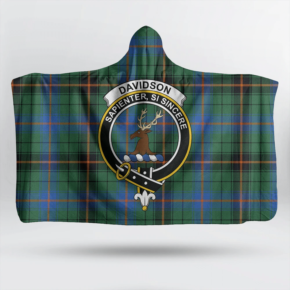 Davidson Ancient Tartan Crest Hooded Blanket