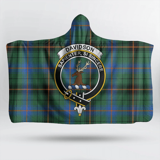 Davidson Ancient Tartan Crest Hooded Blanket