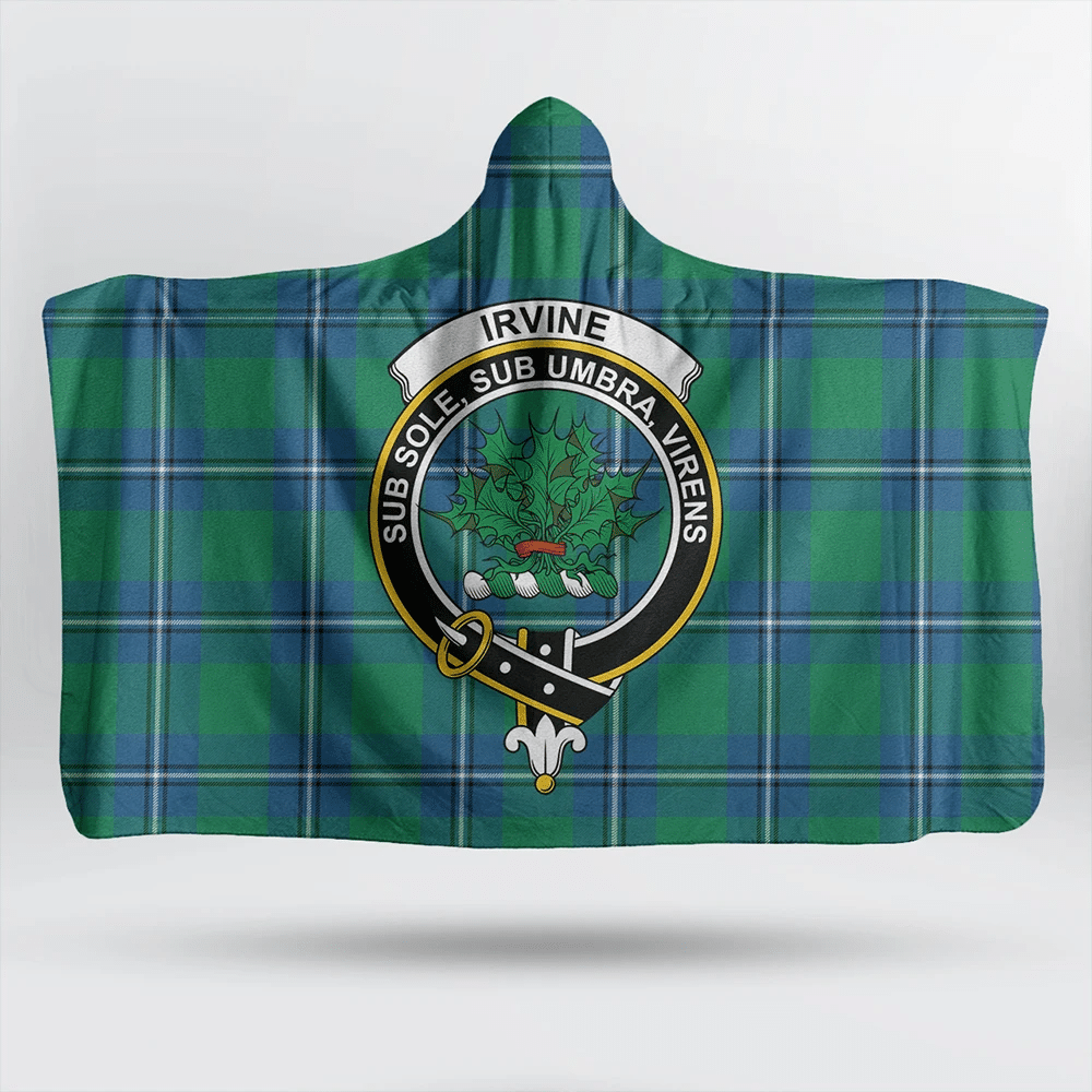 Irvine Ancient Tartan Crest Hooded Blanket