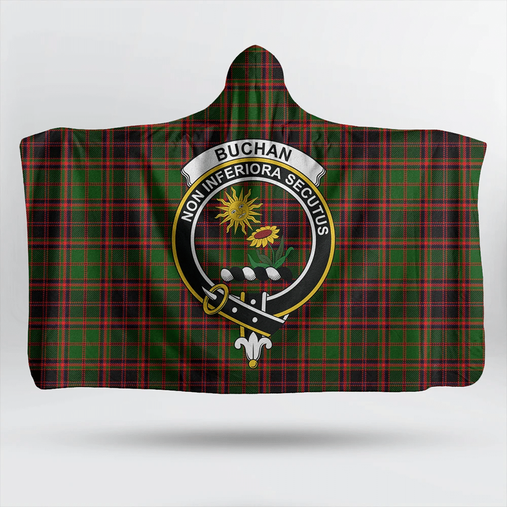 Buchan Modern Tartan Crest Hooded Blanket