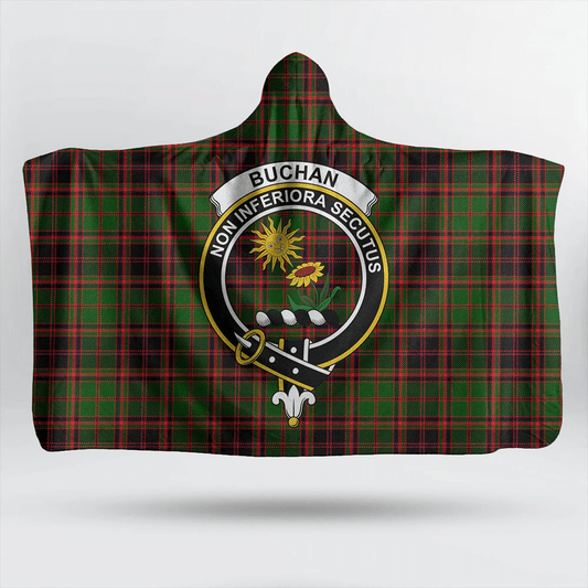 Buchan Modern Tartan Crest Hooded Blanket