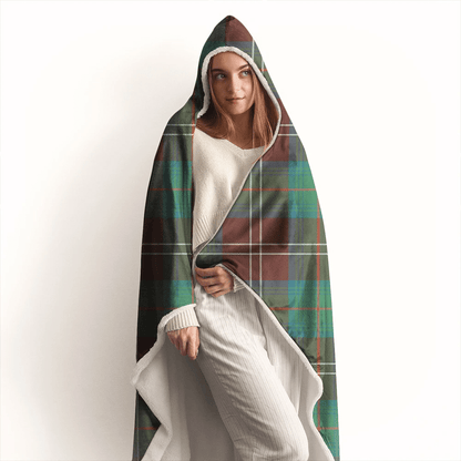 Chisholm Hunting Ancient Tartan Crest Hooded Blanket