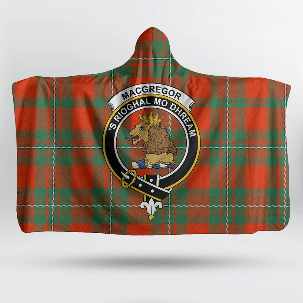 Ross Hunting Modern Tartan Crest Hooded Blanket