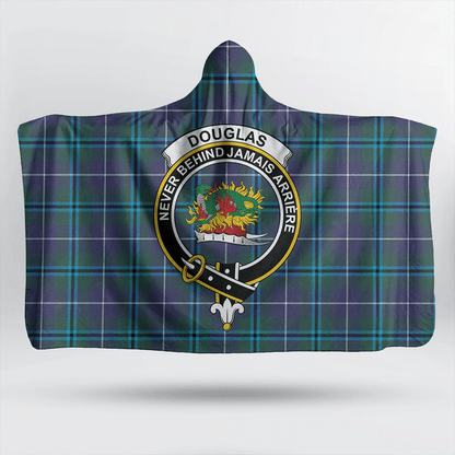 Douglas Modern Tartan Crest Hooded Blanket