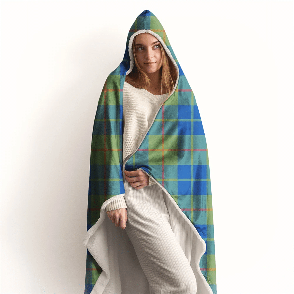 Barclay Hunting Ancient Tartan Crest Hooded Blanket