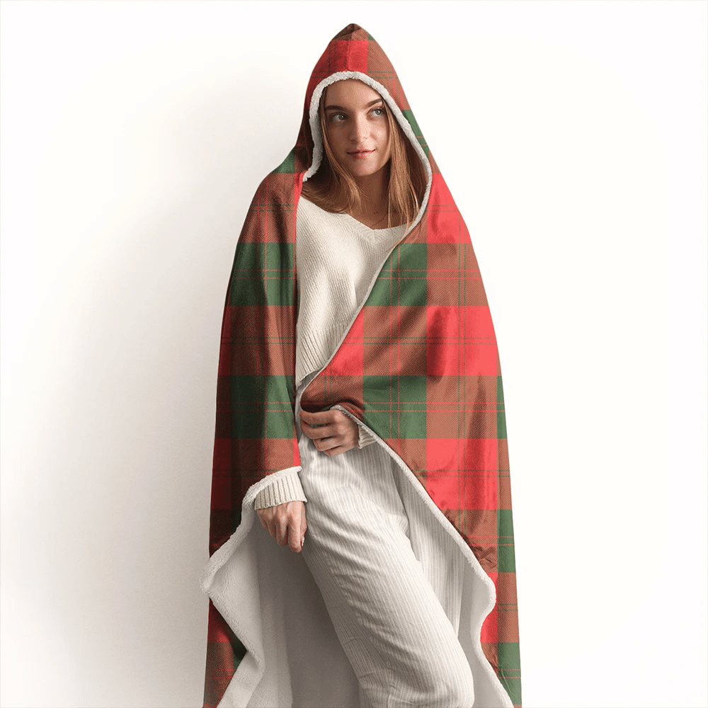 Erskine Modern Tartan Crest Hooded Blanket